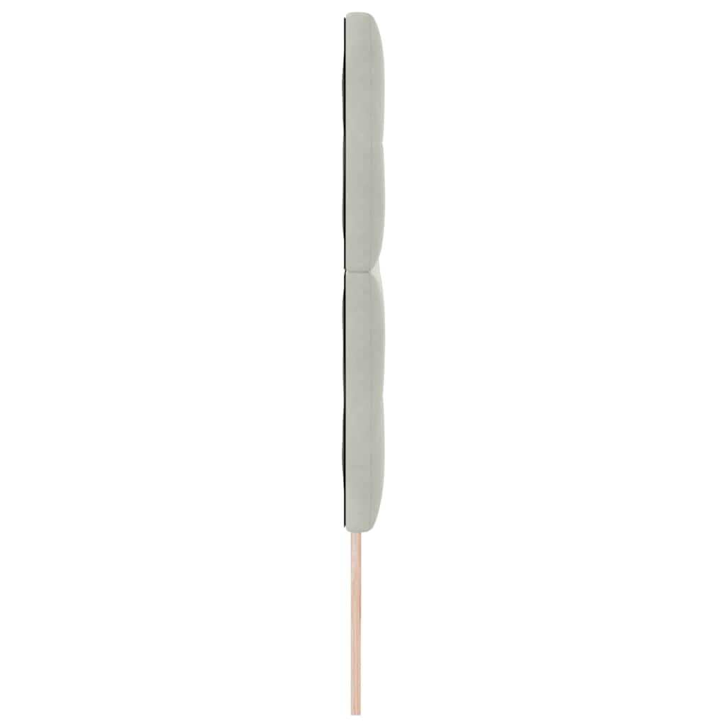 Hovedgærde med LED -strimmellys Lysegrå 100 cm Fløjl