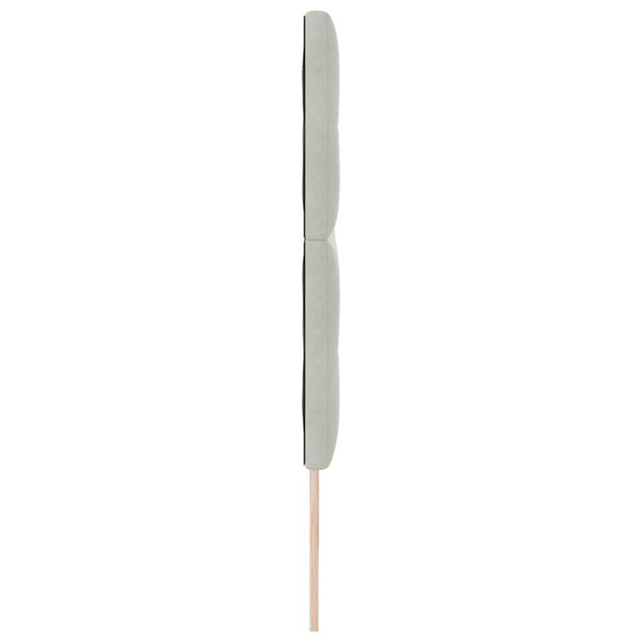 Hovedgærde med LED -strimmellys Lysegrå 100 cm Fløjl