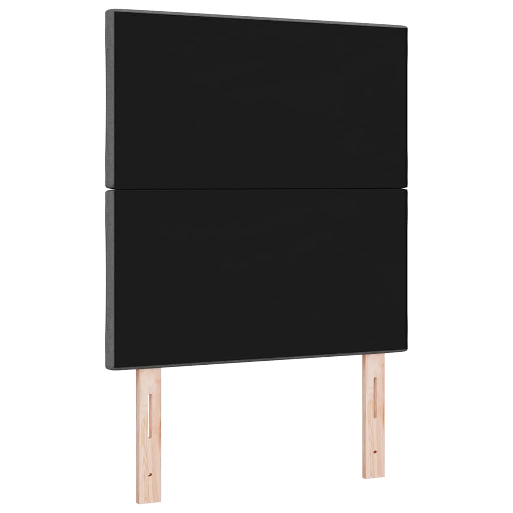 Hovedgærde med LED -strimmellys med hovedgærde Grå 80 cm Stof