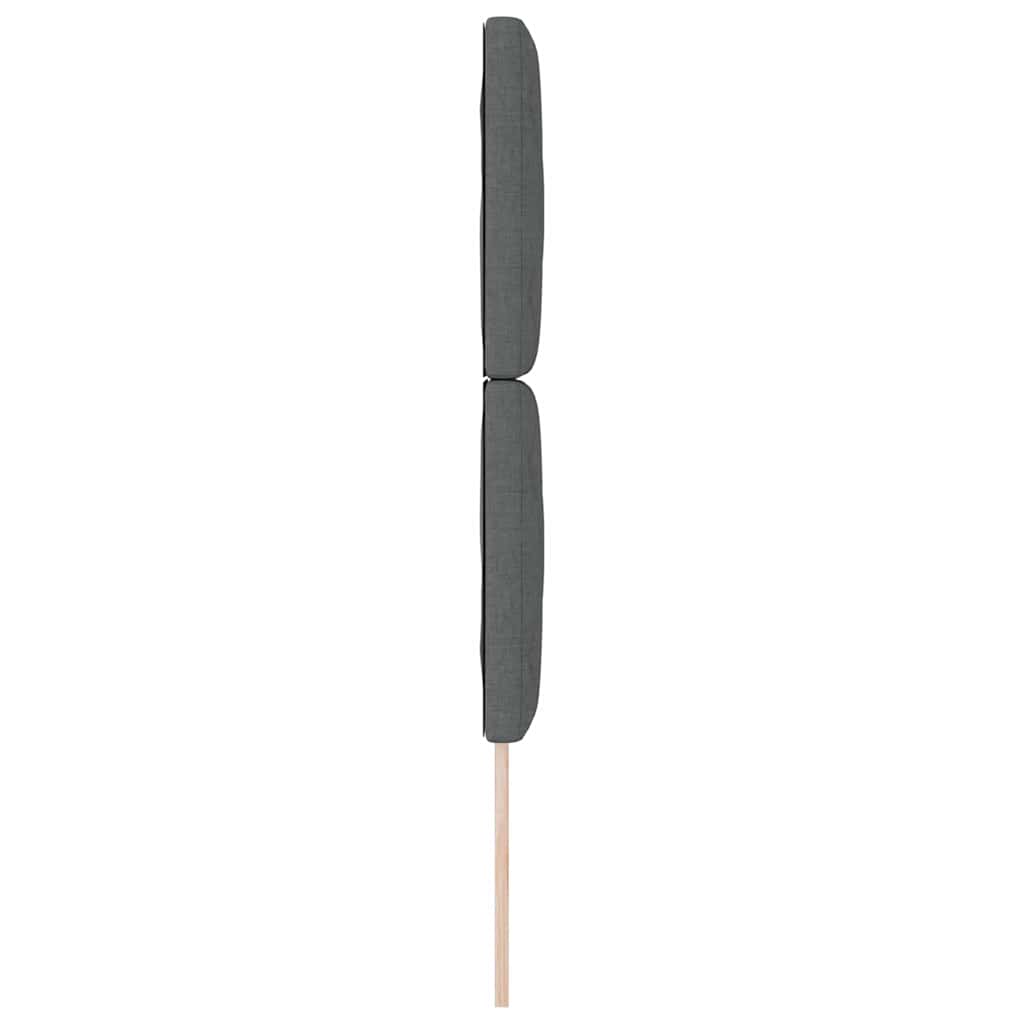 Hovedgærde med LED -strimmellys med hovedgærde Grå 80 cm Stof