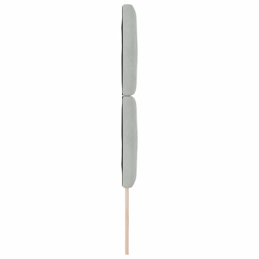LED-sengegavl med LED -strimmellys Lysegrå 80 cm Fløjl
