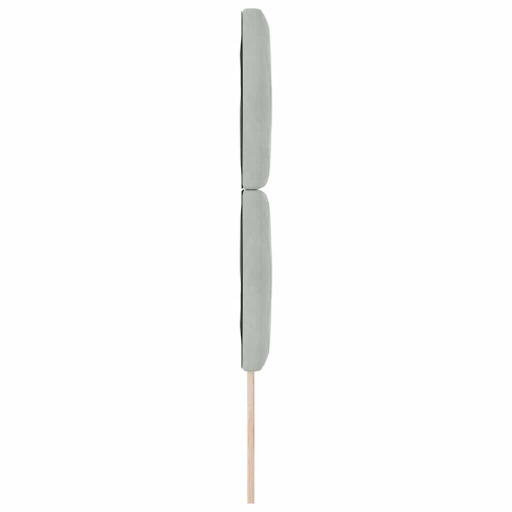LED-sengegavl med LED -strimmellys Lysegrå 80 cm Fløjl
