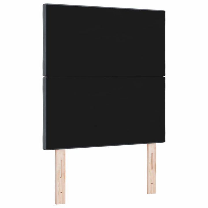 LED-sengegavl med LED -strimmellys Mørkegrå 80 cm Fløjl