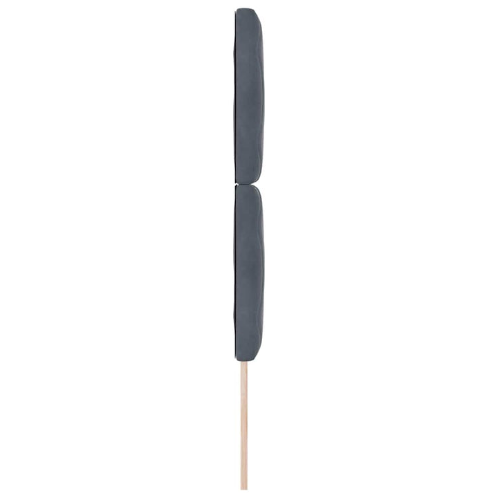LED-sengegavl med LED -strimmellys Mørkegrå 80 cm Fløjl