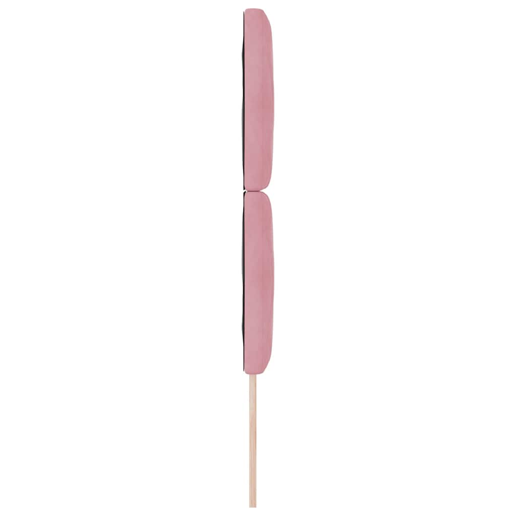 LED-sengegavl med LED -strimmellys Lyserød 80 cm Fløjl
