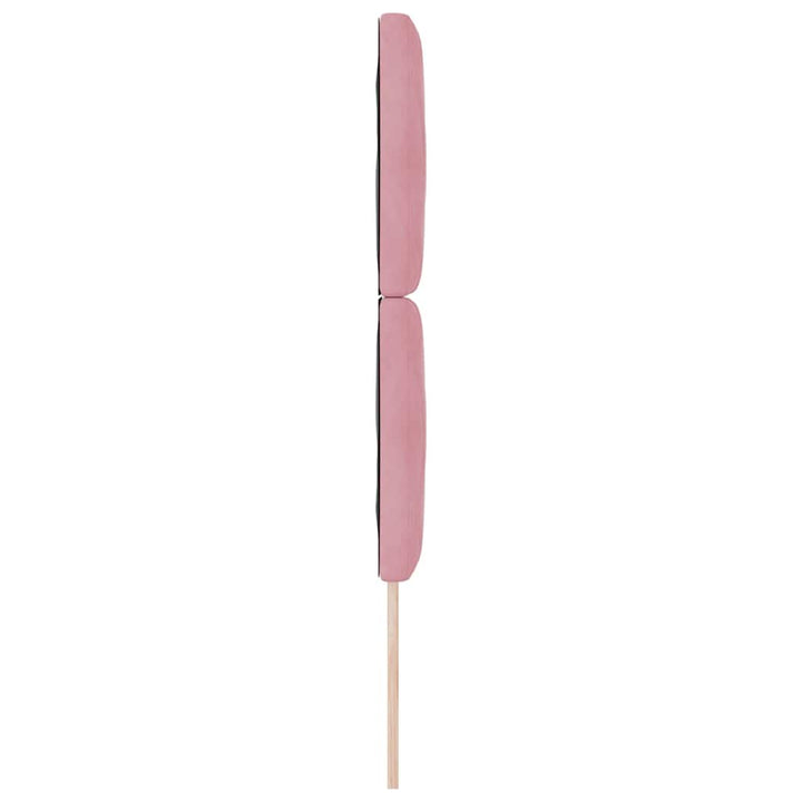LED-sengegavl med LED -strimmellys Lyserød 80 cm Fløjl