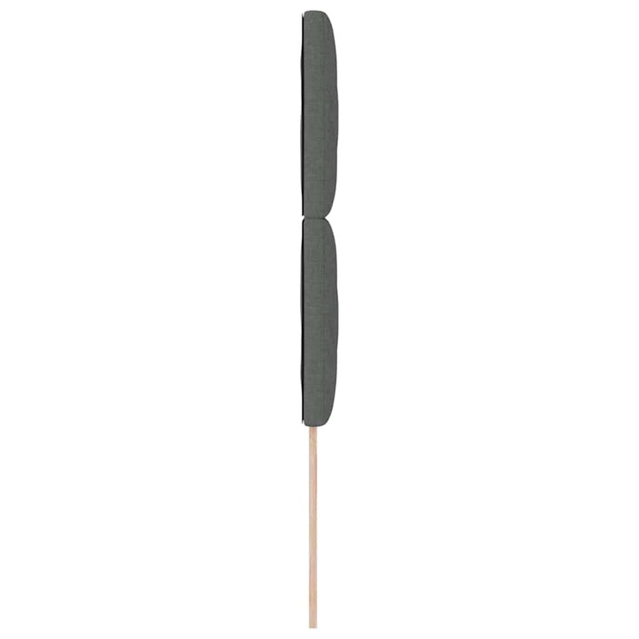Hovedgærde med LED -strimmellys med hovedgærde Grå 90 cm Stof