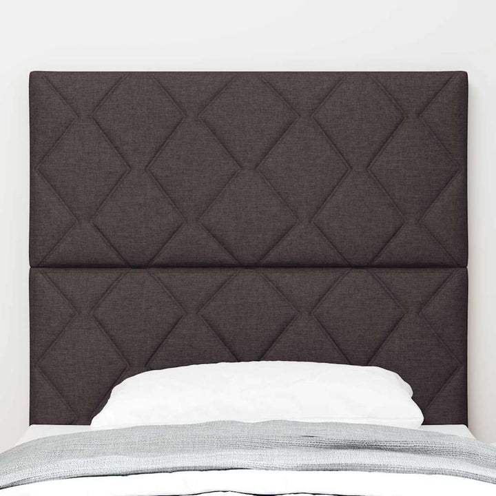 Hovedgærde med LED -strimmellys med hovedgærde Brun 90 cm Stof