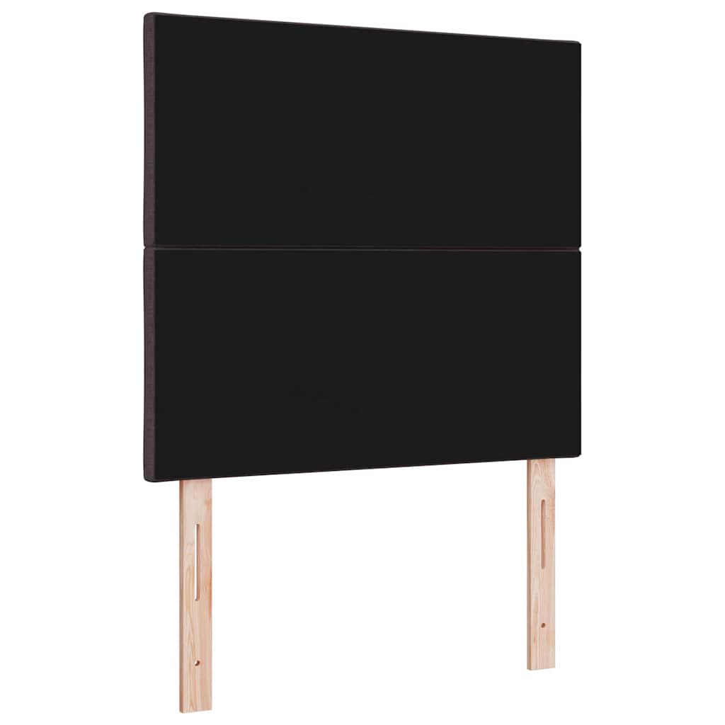 Hovedgærde med LED -strimmellys med hovedgærde Brun 90 cm Stof