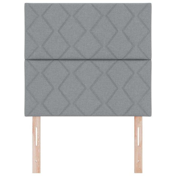 Hovedgærde med LED -strimmellys Lysegrå 100 cm Stof