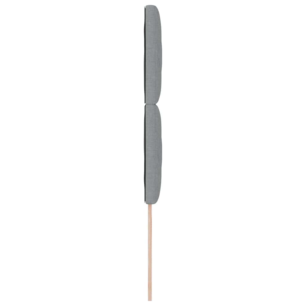 Hovedgærde med LED -strimmellys Lysegrå 100 cm Stof