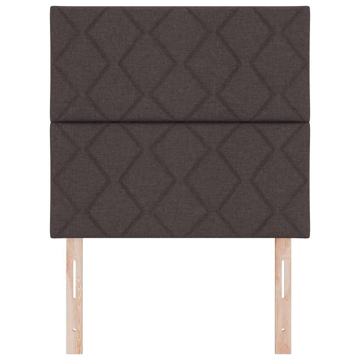 Hovedgærde med LED -strimmellys med hovedgærde Brun 100 cm Stof