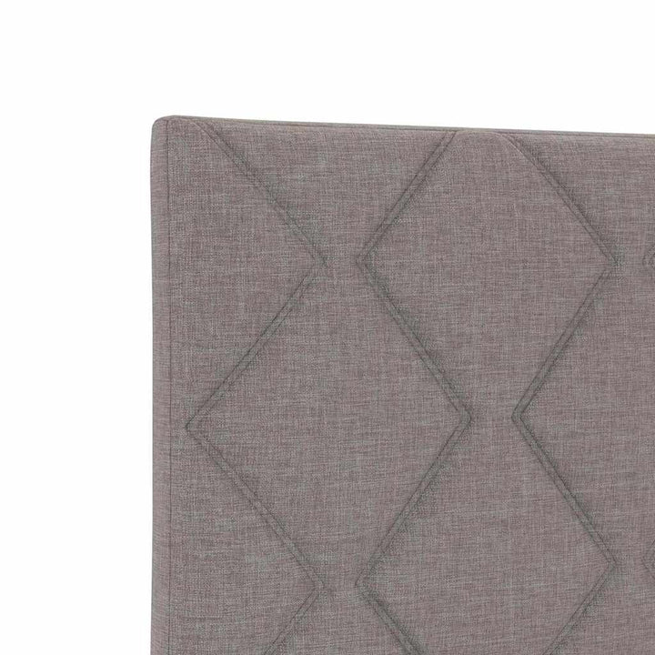 Hovedgærde med LED -strimmellys Gråbrun 100 cm Stof