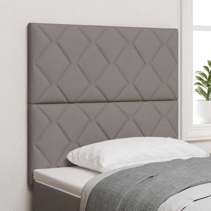 Hovedgærde med LED -strimmellys Gråbrun 100 cm Stof