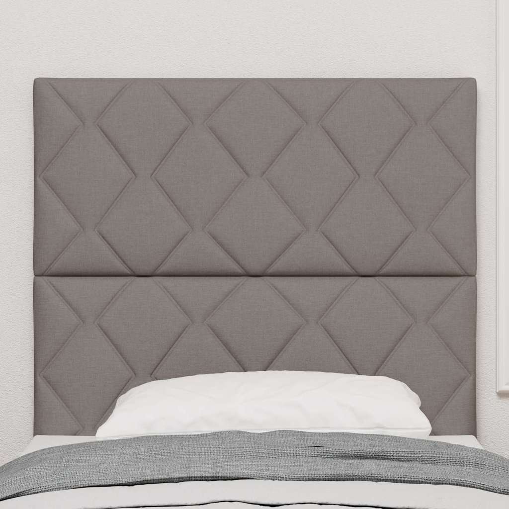 Hovedgærde med LED -strimmellys Gråbrun 100 cm Stof