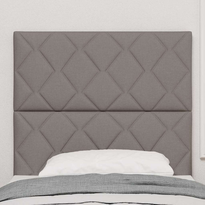 Hovedgærde med LED -strimmellys Gråbrun 100 cm Stof