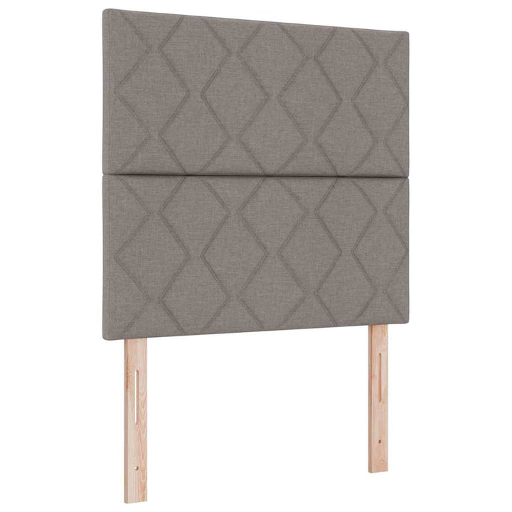 Hovedgærde med LED -strimmellys Gråbrun 100 cm Stof