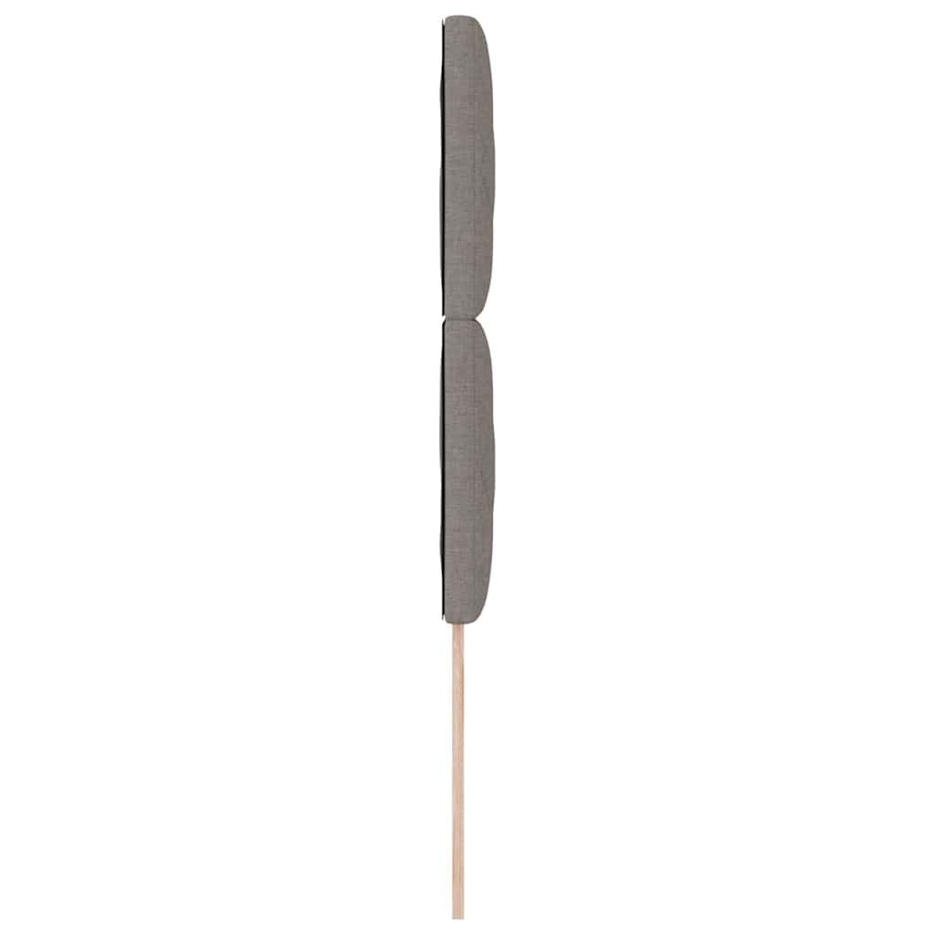 Hovedgærde med LED -strimmellys Gråbrun 100 cm Stof