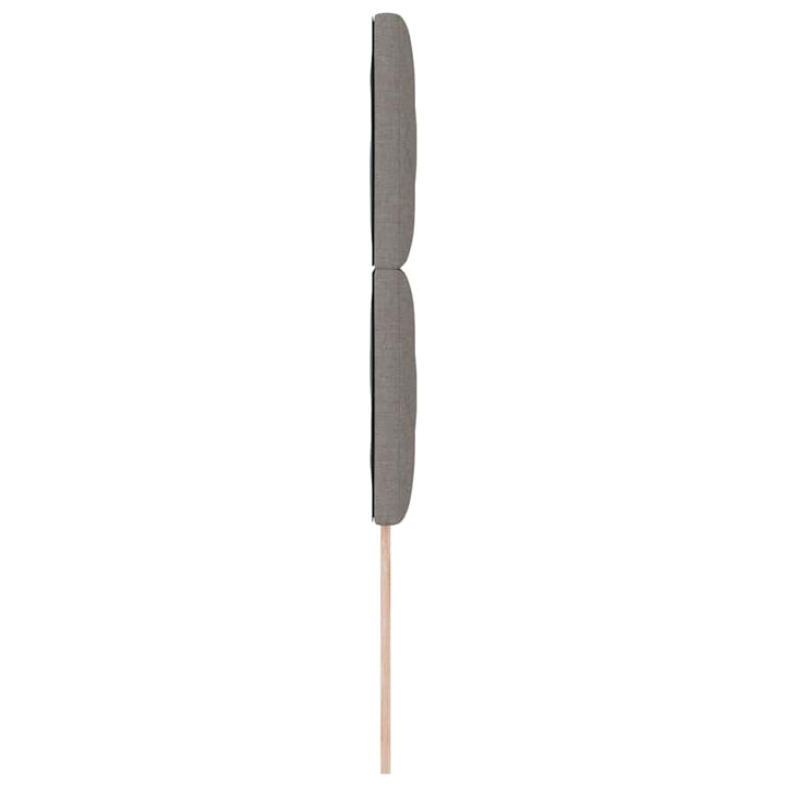 Hovedgærde med LED -strimmellys Gråbrun 100 cm Stof
