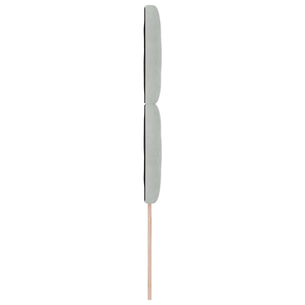 LED-sengegavl med LED -strimmellys Lysegrå 100 cm Fløjl