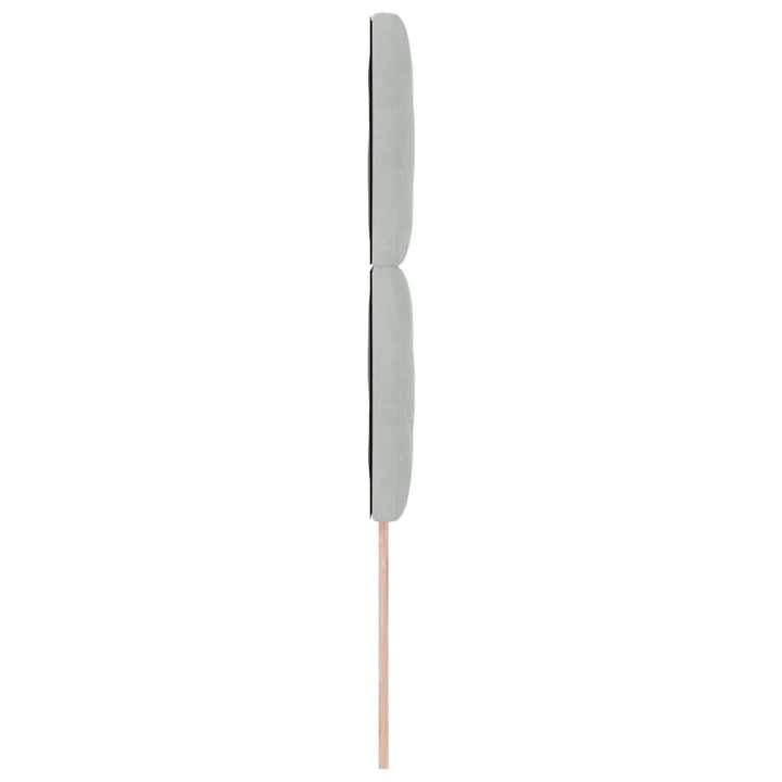 LED-sengegavl med LED -strimmellys Lysegrå 100 cm Fløjl