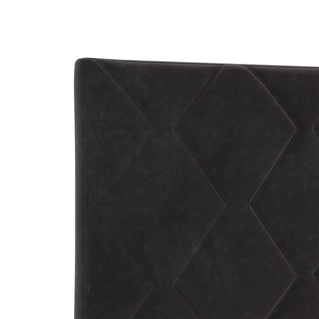 LED-sengegavl med LED -strimmellys Geometrisk Sort 100 cm Fløjl