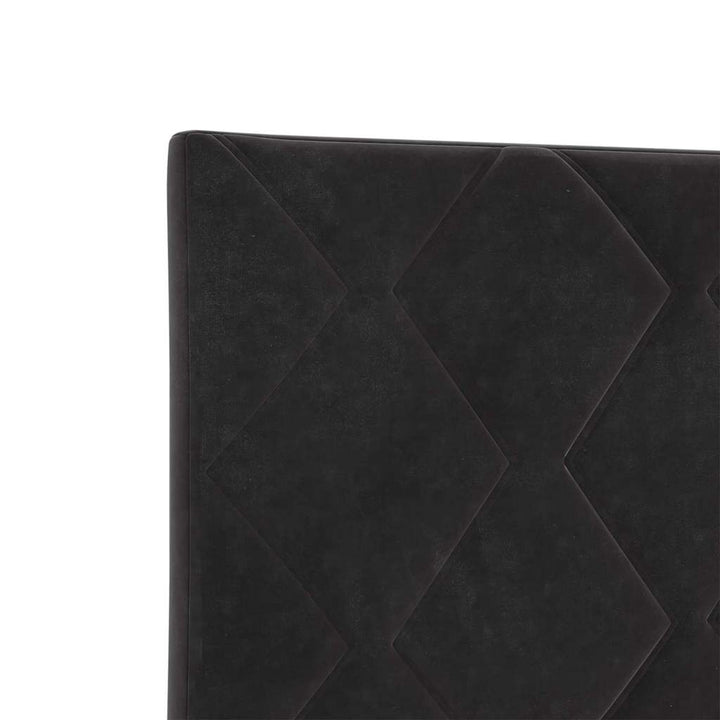 LED-sengegavl med LED -strimmellys Geometrisk Sort 100 cm Fløjl