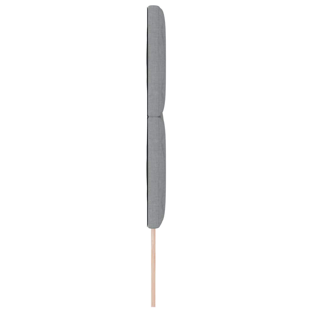 Hovedgærde med LED -strimmellys Lysegrå 144 cm Stof