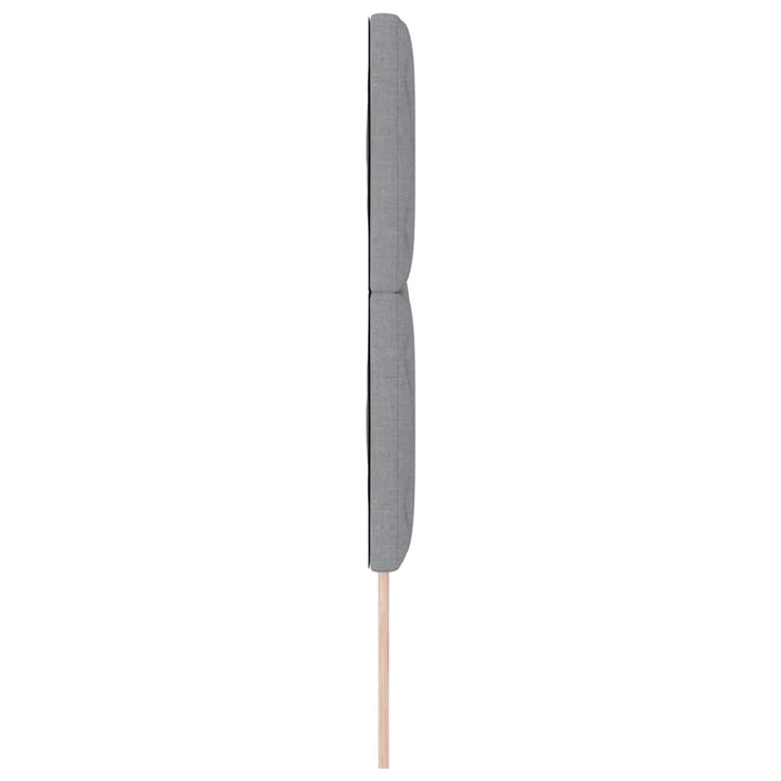Hovedgærde med LED -strimmellys Lysegrå 144 cm Stof