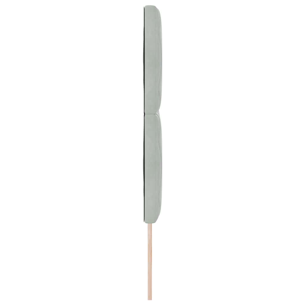 LED-sengegavl med LED -strimmellys Lysegrå 144 cm Fløjl