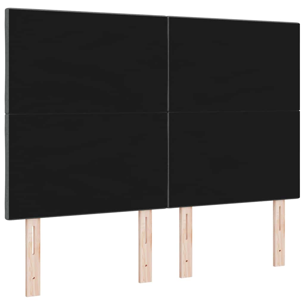 Hovedgærde med LED -strimmellys med hovedgærde Grå 160 cm Stof