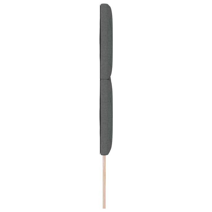 Hovedgærde med LED -strimmellys med hovedgærde Grå 160 cm Stof
