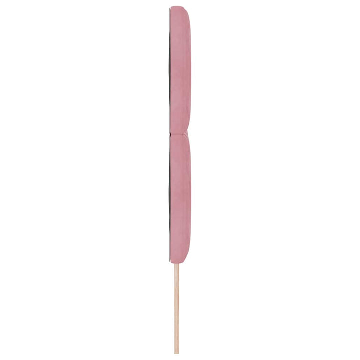 LED-sengegavl med LED -strimmellys Lyserød 160 cm Fløjl