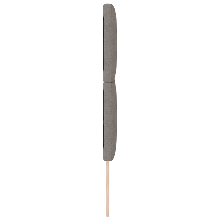 Hovedgærde med LED -strimmellys Gråbrun 200 cm Stof
