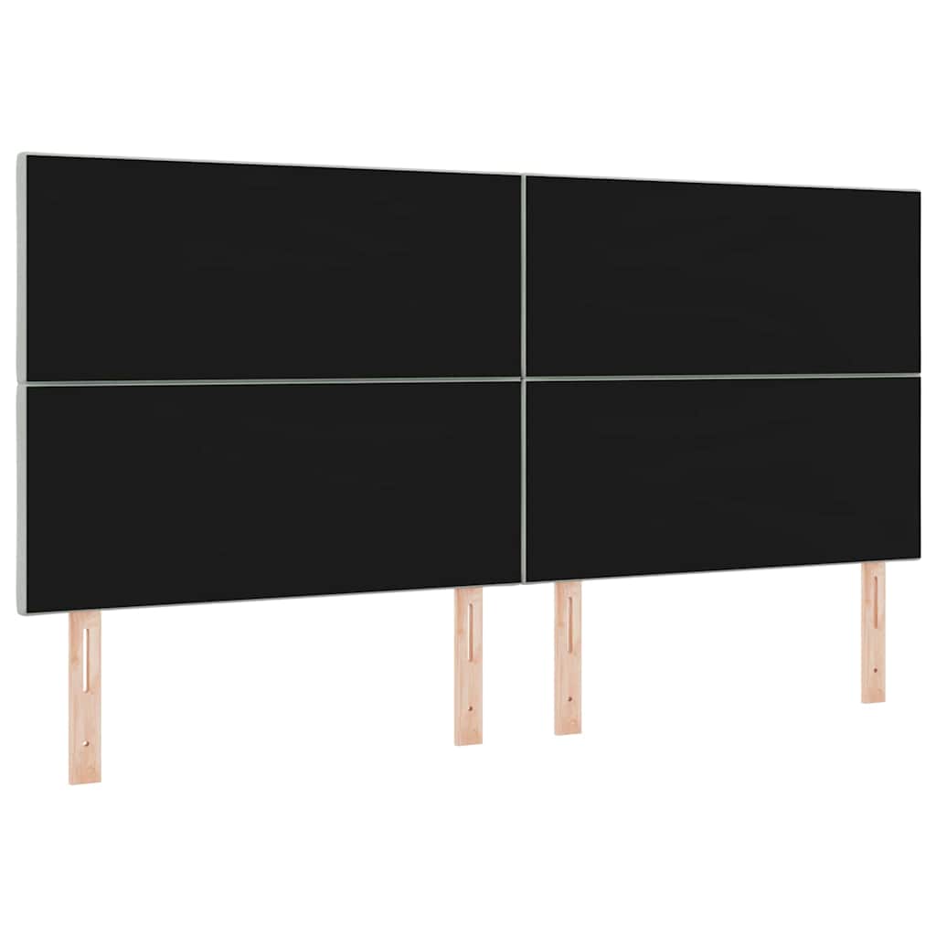 LED-sengegavl med LED -strimmellys Lysegrå 200 cm Fløjl