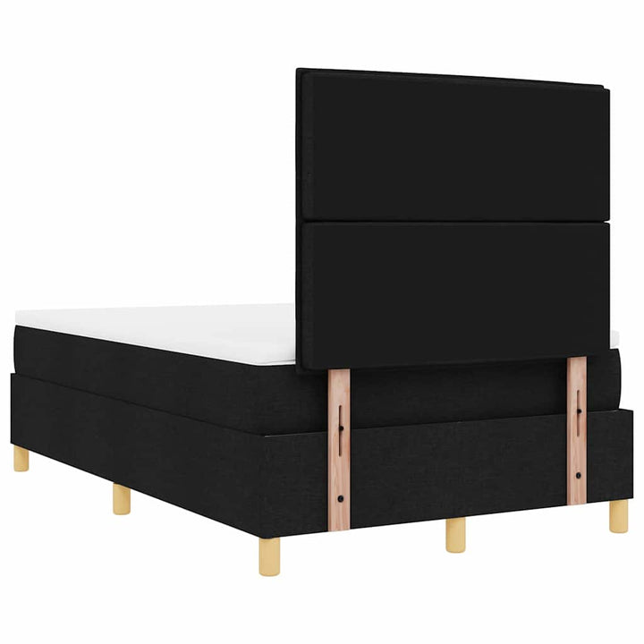 Box spring seng med hovedgærde Sort 120 x 190 cm Stof