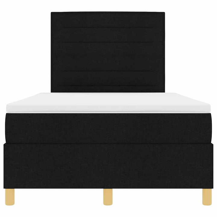 Box spring seng med hovedgærde Sort 120 x 190 cm Stof