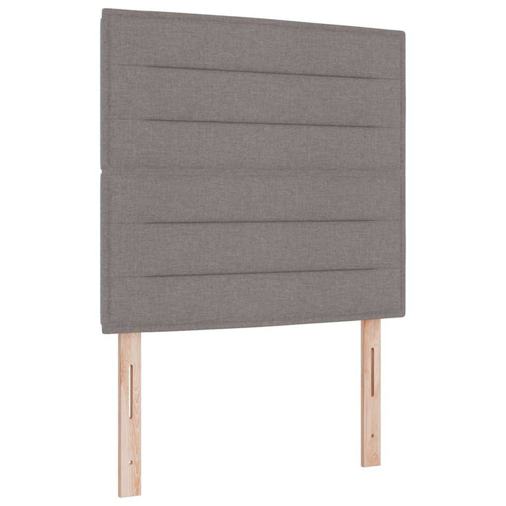 Box spring seng med hovedgærde Gråbrun 120 x 200 cm Stof