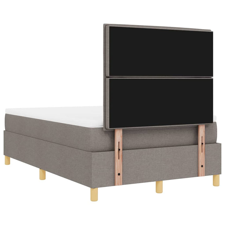 Box spring seng med hovedgærde Gråbrun 120 x 200 cm Stof