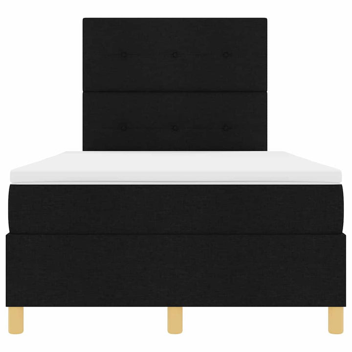 Box spring seng med hovedgærde Sort 120 x 190 cm Stof