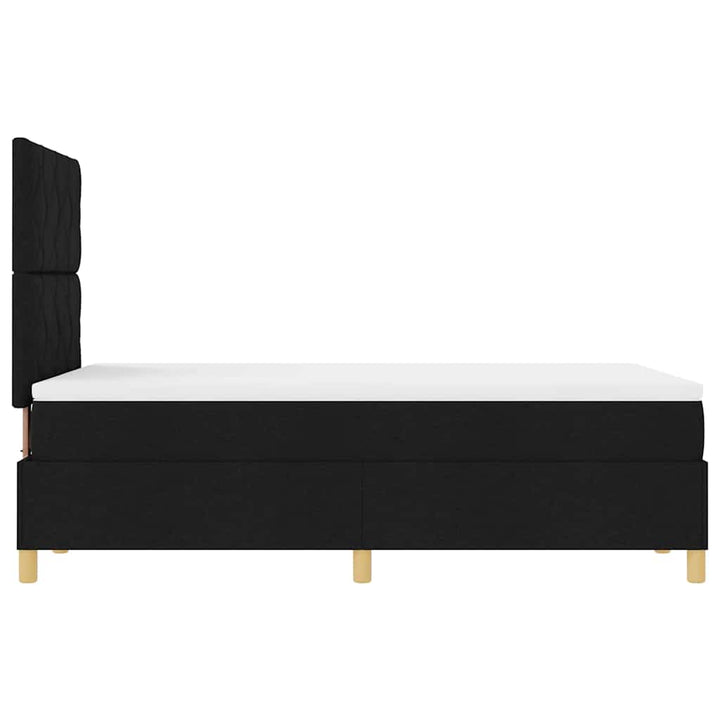 Box spring seng med hovedgærde Sort 120 x 190 cm Stof