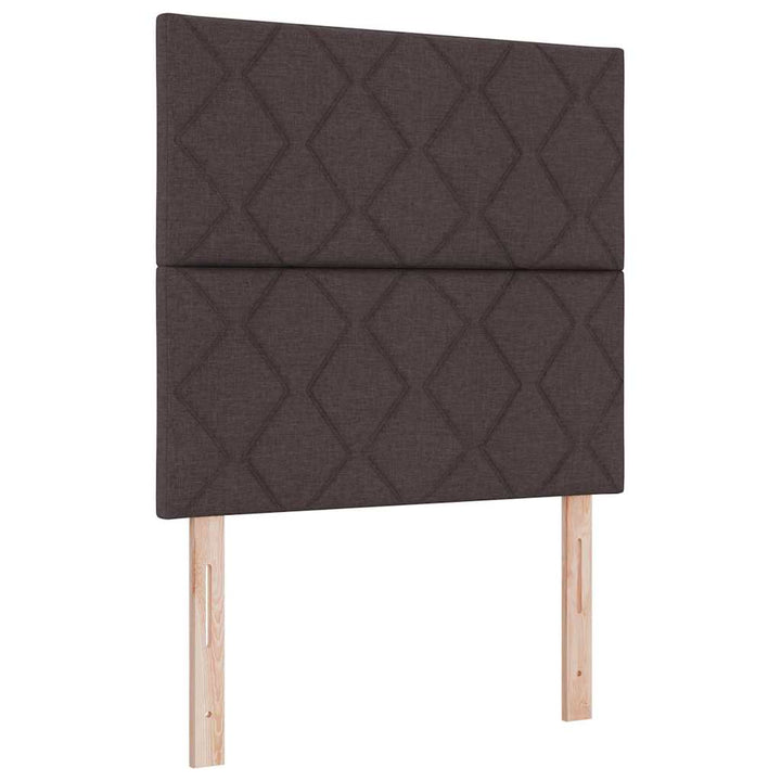 Box spring seng med hovedgærde Mørkebrun 120 x 190 cm Stof