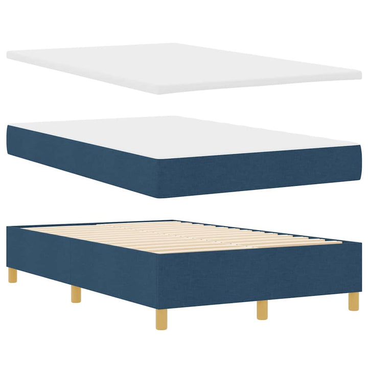 Box spring seng med hovedgærde Blå 120 x 190 cm Stof