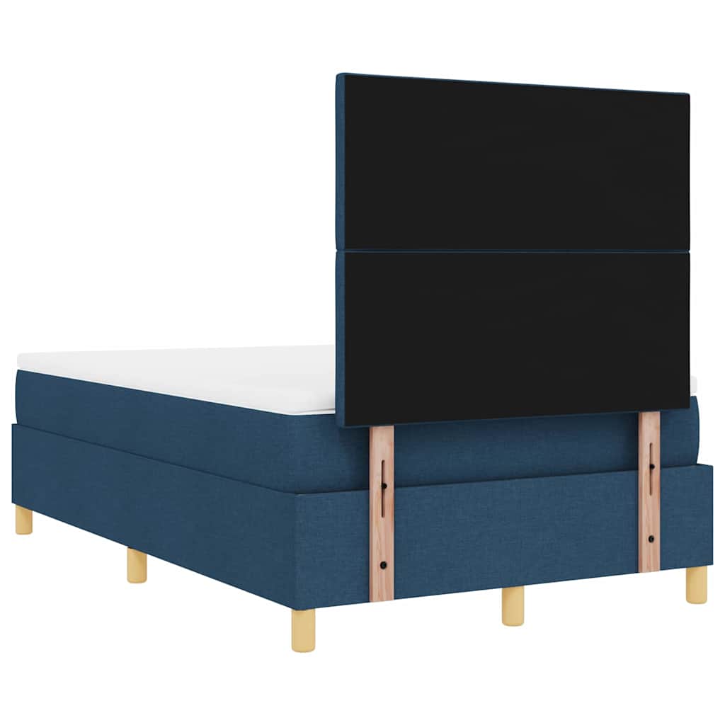 Box spring seng med hovedgærde Blå 120 x 190 cm Stof