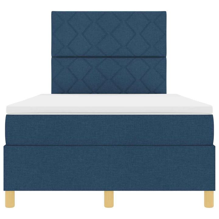Box spring seng med hovedgærde Blå 120 x 190 cm Stof