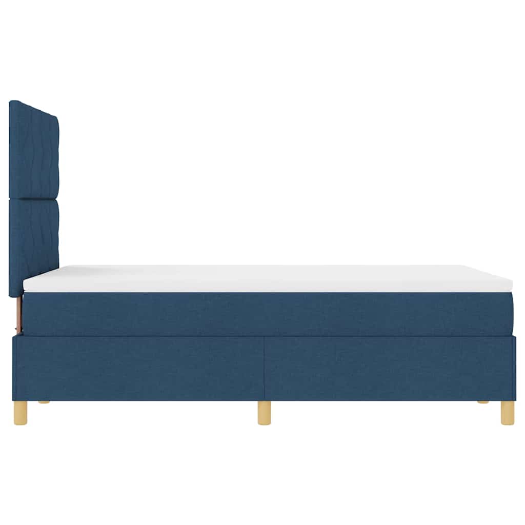 Box spring seng med hovedgærde Blå 120 x 190 cm Stof