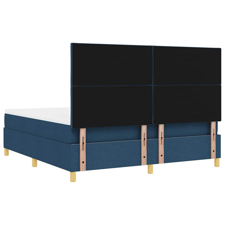 Box spring seng med hovedgærde Blå 180 x 200 cm Stof
