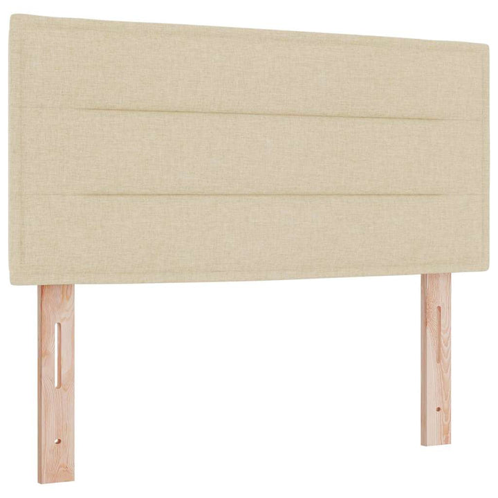 Boks madrasseng med madras creme 90x200 cm stof Creme