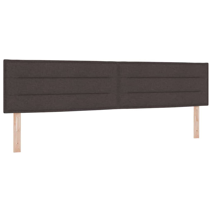 Boks madrasseng med madras creme 90x200 cm stof Mørkebrun