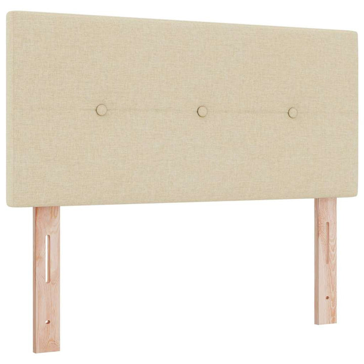 Boks madrasseng med madras creme 90x200 cm stof Creme